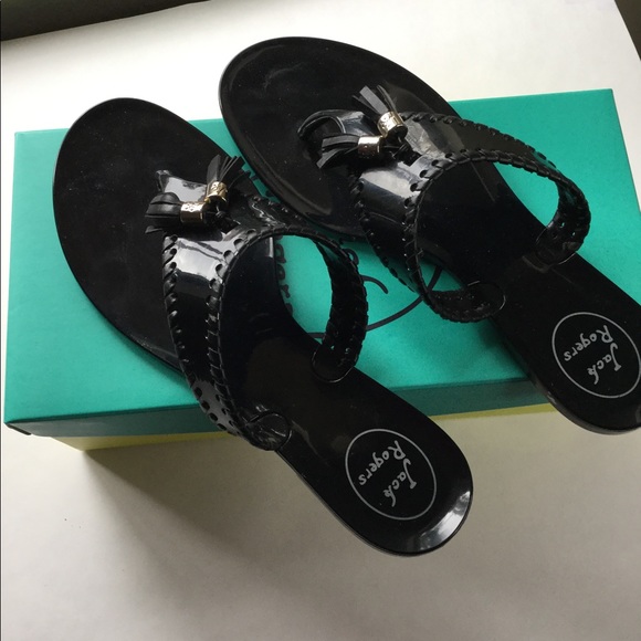 Jack Rodger’s Black Sandals Elegant and Comfortable - Picture 7 of 10